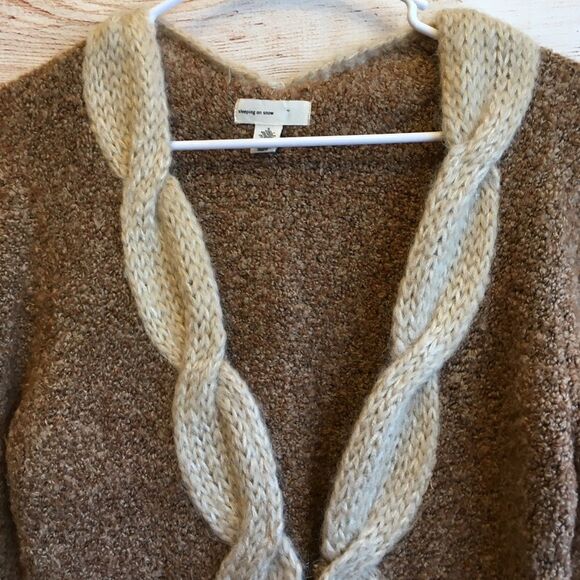 ANTHROPOLOGIE SLEEPING ON SNOW BOUCLE KNIT CARDIGAN SWEATER‎ - Picture 5 of 8